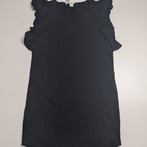 J Crew Factory NWT Black Dress Frill Sleeve Small